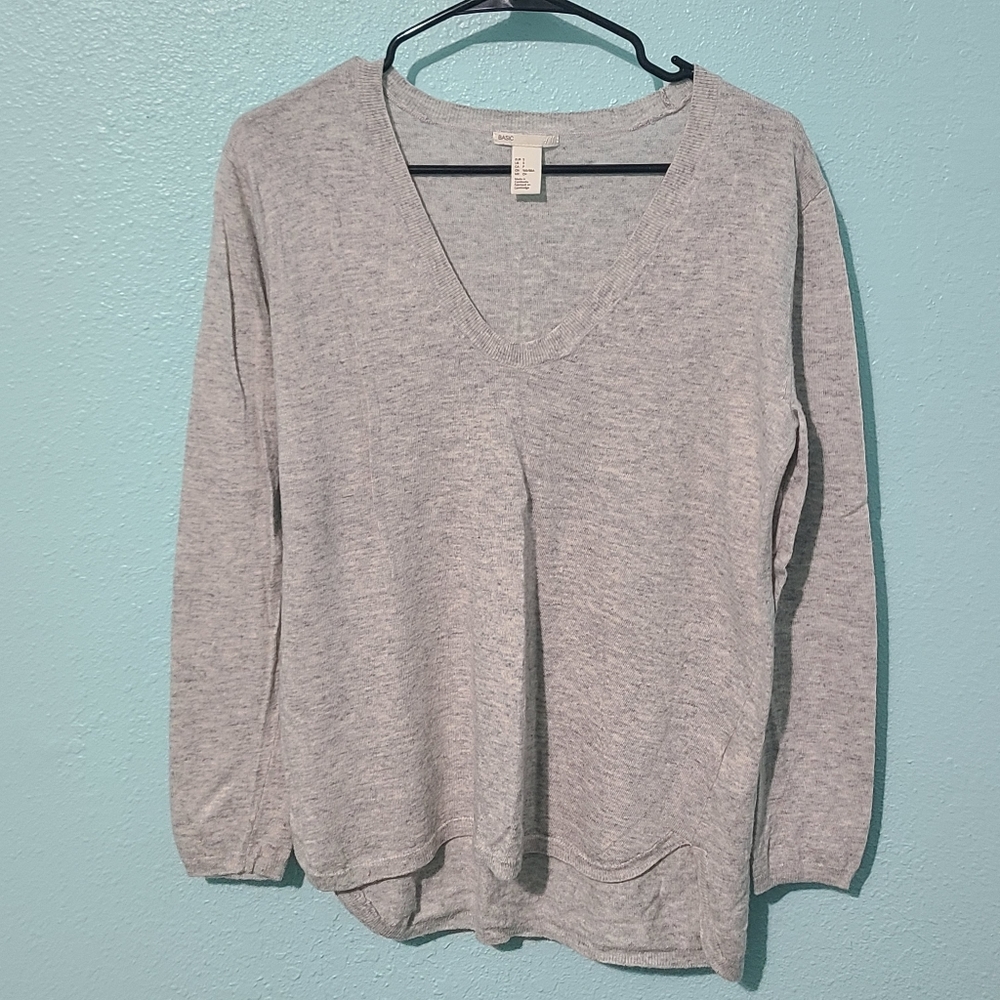 H&M Light Sweater Gray Small
